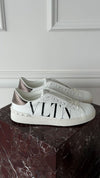 White VLTN Low Top Sneakers