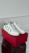 White VLTN Low Top Sneakers