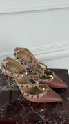 Dark Nude Rockstud Cage Pumps