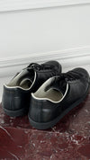 Black Mens Ace GG Embossed Leather Sneakers