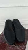 Black Mens Ace GG Embossed Leather Sneakers