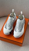 Multi Colour Blanc Slip On Flex Knit Sneakers