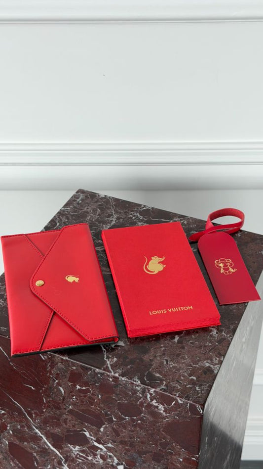Red & Gold Year Of The Rat Lunar New Year Envelope Set