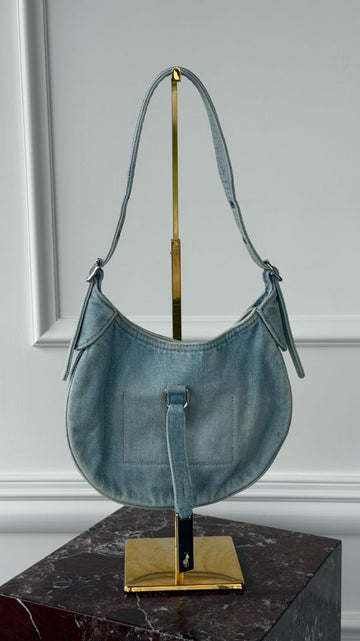Washed Blue Small ID Denim Shoulder Bag
