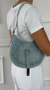 Washed Blue Small ID Denim Shoulder Bag
