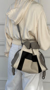 Grey Medium Josef & Annie Albers Flamenco Square Clutch Bag