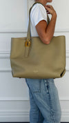 Clay Green MM Low Key Cabas Tote