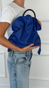 Star Blue Medium Coil Flamenco Clutch Bag
