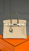 Birkin 25 Tricolour Trench Craie Étoupe Veau Epsom With PHW 2025 K Stamp