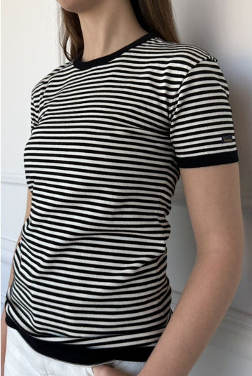Black & White Stripe Knit T-shirt
